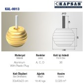 Опора мебельная KAL-0013-0065-B13 цвет черный высота 80 мм 