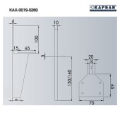 Опора мебельная KAX-0019-0260-A01 цвет глянцевый хром высота 160 / 260 мм