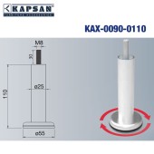 Опора мебельная KAX-0090-0110-A01 цвет глянцевый хром высота 110 мм