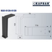 Опора мебельная KAX-0128-0120-A01 цвет глянцевый хром высота 120 мм