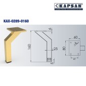 Опора мебельная KAX-0289-0160-A01 цвет глянцевый хром высота 160 мм