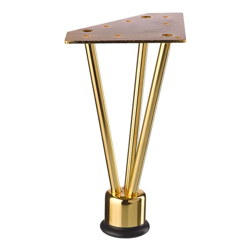 Опора мебельная KAX-0740-0220-А09 цвет глянцевое золото высота 220 мм 