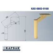 Опора мебельная KAX-0802-0160-B21 цвет серый высота 160 мм Опора мебельная KAX-0802-0160-B21 цвет серый высота 160 мм