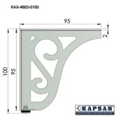 Опора мебельная KAX-4603-0100-A01 цвет глянцевый хром высота 100 мм 
