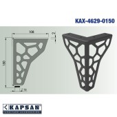 Опора мебельная KAX-4629-0150-B13 цвет черный высота 150 мм 
