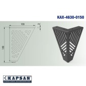 Опора мебельная KAX-4630-0150-B13 цвет черный высота 150 мм 