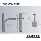 Опора мебельная KAX-7002-0150-B13 цвет черный высота 150 / 200 мм