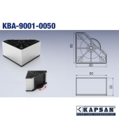 Опора мебельная KBA-9001-0050-F52 цвет брашированный никель высота 50 мм