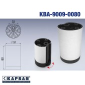 Опора мебельная KBA-9009-0080-I01 цвет глянцевое золото высота 80 мм 