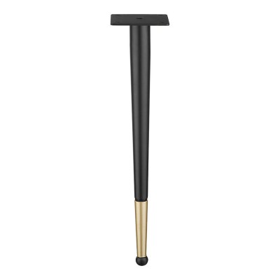 Опора мебельная KMA-0124-0410-B13-C25 Black/Matt Gold цвет черный, матовое золото высота 410 мм