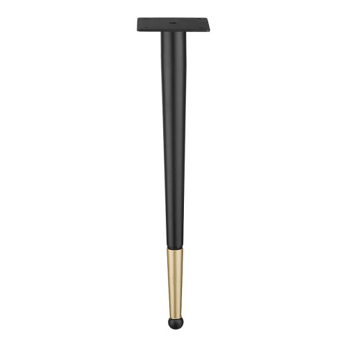 Опора мебельная KMA-0124-0410-B13-C25 Black/Matt Gold цвет черный, матовое золото высота 410 мм