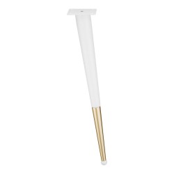 Опора мебельная KMA-0125-0510-B12-C25 White/Matt Gold цвет белый, матовое золото высота 510 мм Опора мебельная KMA-0125-0510-B12-C25 White/Matt Gold цвет белый, матовое золото высота 510 мм