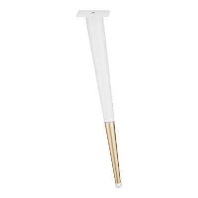 Опора мебельная KMA-0125-0510-B12-C25 White/Matt Gold цвет белый, матовое золото высота 510 мм Опора мебельная KMA-0125-0510-B12-C25 White/Matt Gold цвет белый, матовое золото высота 510 мм