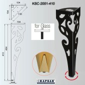 Опора мебельная под стекло KSC-2001-410-C24 цвет черный высота 410 мм Опора мебельная под стекло KSC-2001-410-C24 цвет черный высота 410 мм