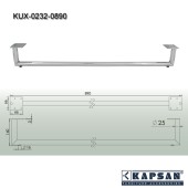 Опора мебельная KUX-0232-0890-A01 цвет глянцевый хром высота 140 мм