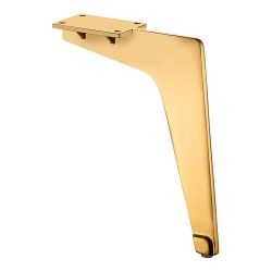 Опора мебельная стальная 1330 0200 Gold серия Milano цвет глянцевое золото высота 200 мм 