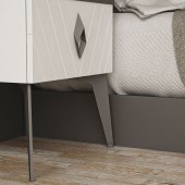 Опора мебельная стальная 1330 0200 Aqua Gri Mat серия Milano цвет серый высота 200 мм
