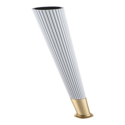 Опора мебельная 3510 0230 Matt White/Gold Varak серия SUIT цвет матовый белый / матовое золото высота 230 мм 