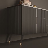 Опора мебельная 3510 0230 Matt Black/Gold Varak серия SUIT цвет матовый черный / матовое золото высота 230 мм 