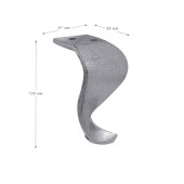 Опора мебельная 5080.0150.016 цвет старое серебро высота 150 мм 