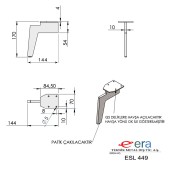 Опора мебельная ESL 449-170 Gold цвет глянцевое золото высота 170 мм 