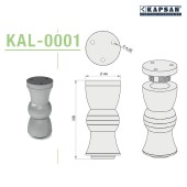 Опора мебельная KAL-0001-0100-A01 цвет глянцевый хром регулируемая высота 100 мм