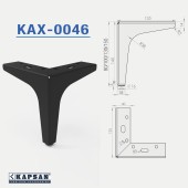 Опора мебельная KAX-0046-0150-A09 цвет глянцевое золото высота 150 мм