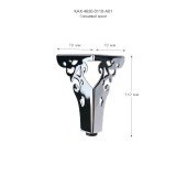 Опора мебельная стальная KAX-4626-0110-A01 цвет глянцевый хром высота 110 мм 