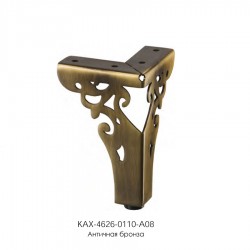 Опора мебельная стальная KAX-4626-0110-A08 цвет античная бронза высота 110 мм 