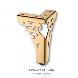 Опора мебельная стальная KAX-4626-0110-A09 цвет глянцевое золото высота 110 мм 