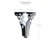 Опора мебельная стальная KAX-4626-0150-A01 цвет глянцевый хром высота 150 мм 