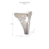 Опора мебельная стальная KAX-4626-0150-A04 цвет никель брашированный высота 150 мм