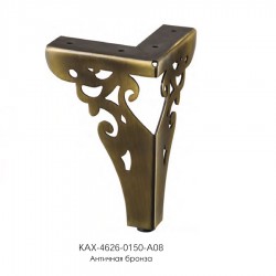 Опора мебельная стальная KAX-4626-0150-A08 цвет античная бронза высота 150 мм 