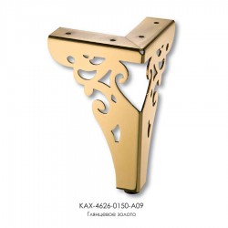 Опора мебельная стальная KAX-4626-0150-A09 цвет глянцевое золото высота 150 мм 