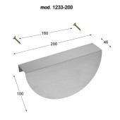 Ручка торцевая 1233-200-Titanium цвет графит длина 200 мм, крепление 160 мм Ручка торцевая 1233-200-Titanium цвет графит длина 200 мм, крепление 160 мм