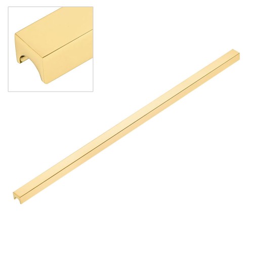 Ручка накладная 1700 0576 GL цвет глянцевое золото длина 588 мм, крепление 576 мм