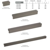 Ручка накладная 1739 0160 ELX1 цвет брашированный графит длина 176 мм, крепление 160 мм 