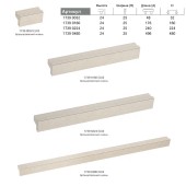 Ручка накладная 1739 0480 ELX2 цвет брашированный никель длина 496 мм, крепление 480 мм 