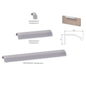 Ручка торцевая 7020.0220.021 цвет матовый хром длина 220 мм Ручка торцевая 7020.0220.021 цвет матовый хром длина 220 мм