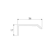 Ручка погонаж торцевая 7031.3000.032 цвет глянцевый хром длина 3 метра