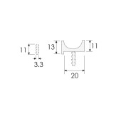 Ручка погонаж торцевая 7169.3000.031 цвет матовый хром длина 3 метра