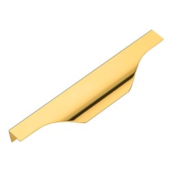 Ручка профиль фигурная накладная 8918 0160 GL цвет глянцевое золото длина 200 мм