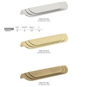 Ручка накладная 9358 0960 ELX5 цвет брашированная латунь длина 980 мм, крепление 480-480 мм