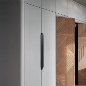 Ручка накладная 9429 0224 AL6 цвет черный длина 244 мм, крепление 224 мм