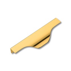 Ручка профиль фигурная накладная 8918 0128 0001 GL цвет глянцевое золото длина 150 мм 