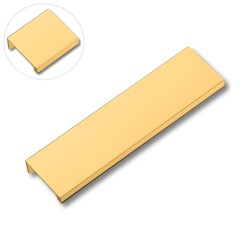 Ручка профиль прямоугольная накладная 8926 0128 GL глянцевое золото длина 145 мм 