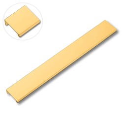 Ручка профиль прямоугольная накладная 8926 0256 GL глянцевое золото длина 300 мм 