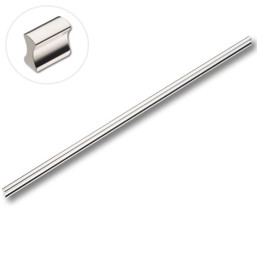 Ручка профиль фигурная накладная PI900-65 цвет анодированное серебро длина 900 мм Ручка профиль фигурная накладная PI900-65 цвет анодированное серебро длина 900 мм