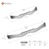 Ручка классика скоба 4365 0192 OSM цвет античное серебро длина 207 мм 